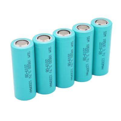 China 3.7V 1200mAh Cylindrical Lithium Ion Battery 18500  For Solar Light for sale