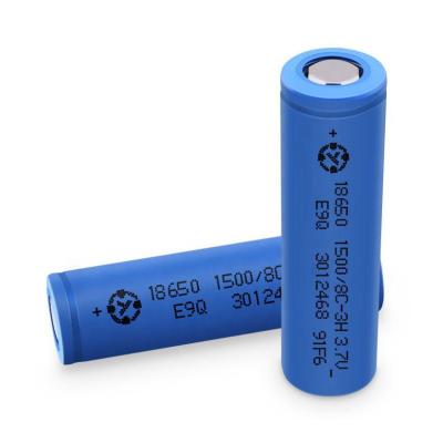 China Lítio cilíndrico Ion Battery 3.7V 1500mAh 18650 da ferramenta elétrica 8C à venda