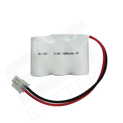 China 3.6V 1800mah Emergency Lighting Battery Pack Nimh Rechargeable Cell for sale