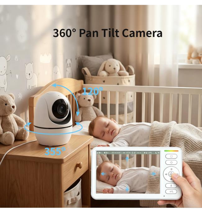 Technical support and setup illustration for HD Baby Monitor