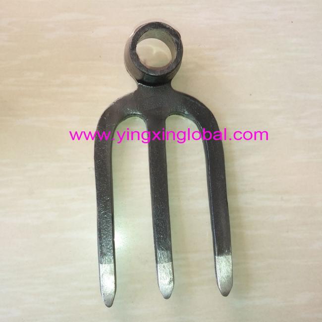 3 tines garden farming forged digging fork hoe rake