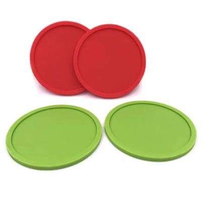 China Customized Colorful Silicone Coasters Heat Resistant For Water Cup for sale