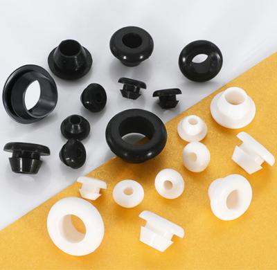 China Protective Silicone Rubber Grommet White Black Color For Wire Management for sale