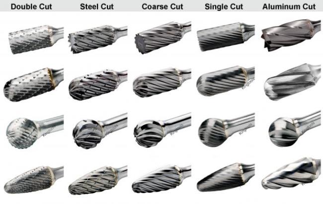 Conical Tungsten Carbide Burr Bits Standard 6-36 Mm Head Length Single Tooth Shape 0