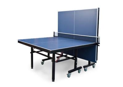 China Single Folding Indoor Table Tennis Table Easy Install MDF Material With Post / Net for sale
