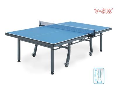 Chine Le Tableau pliable de ping-pong de V-SIX facile installent avec le système l'Europe/Etats-Unis de garde de serrure standard à vendre