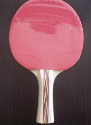China Sports Equipment Table Tennis Paddles Linden Plywood With Long Coloured Handle for sale