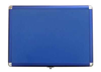 China Blue Color Table Tennis Racket Case Bats / Balls Aluminum Material With Filling Sponge for sale