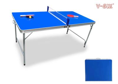China Tabela de alumínio portátil da dobradura fácil júnior exterior interna da tabela do tênis de mesa para a família à venda