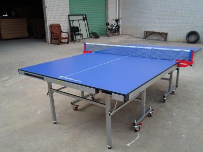 China MDF Top And Edge Free Single Folding Ping Pong Table , Easy To Store Rackets And Balls for sale