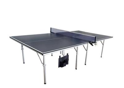 China MDF , Steel Foldable Table Tennis Table Easy Install With Ball Bats Pocket Blue Color for sale