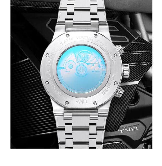 Carnival Men’s Sports Chronograph Watch, Stainless‑Steel Case Silicone‑Strap Multi‑Function Wrist Watch