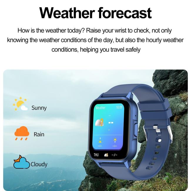 Square Full Touch Screen Smart Watch For Men Women Fitness Tracker Heart Rate Blood Pressure Sleep Monitor IP67 Waterproof Multi Color Silicone Band Sport Smartwatch