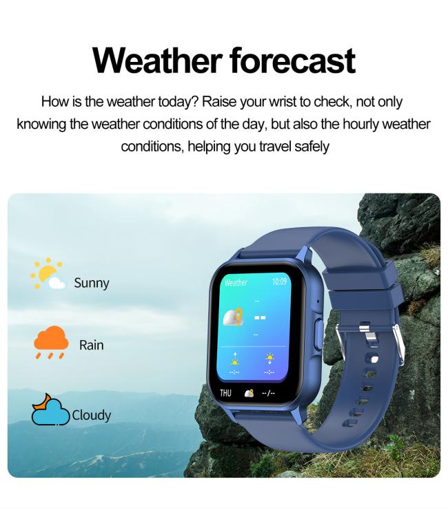 Square Full Touch Screen Smart Watch For Men Women Fitness Tracker Heart Rate Blood Pressure Sleep Monitor IP67 Waterproof Multi Color Silicone Band Sport Smartwatch
