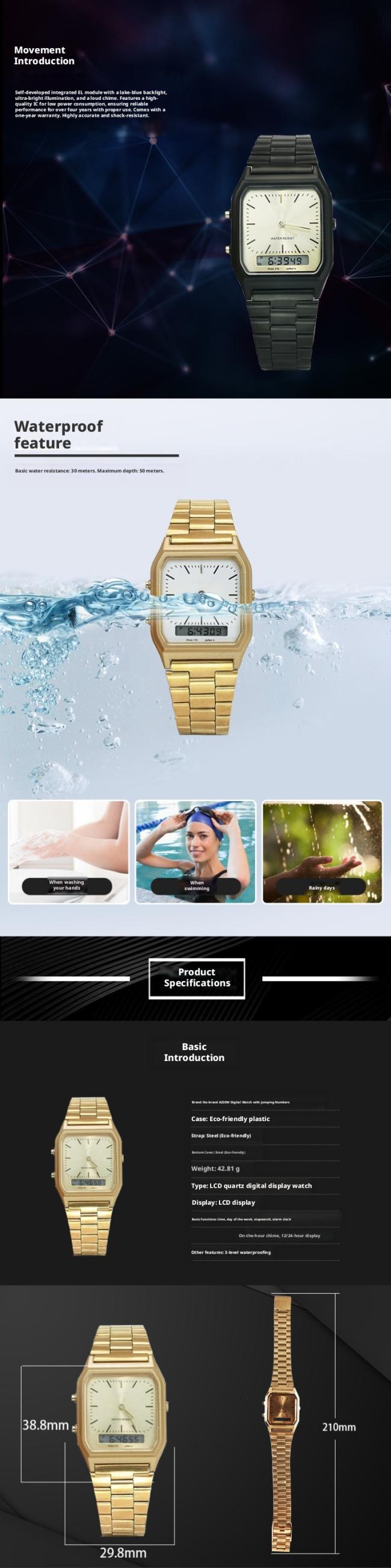 Vintage Thin Square Stainless Steel Band Quartz Watch Minimalist Business Dress Wrist Watch for Men Women Waterproof Analog Watch