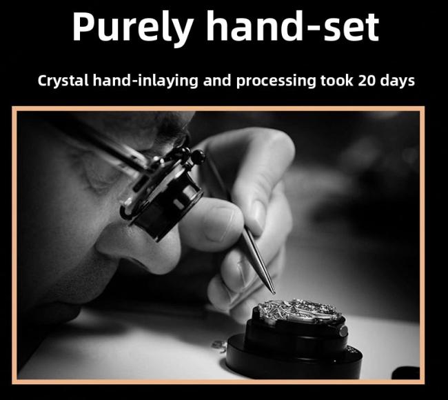 Men’s Tonneau‑Shape Hollow‑Dial Quartz Watch, Crystal‑Bezel Stainless‑Steel Band Business Wrist Watch