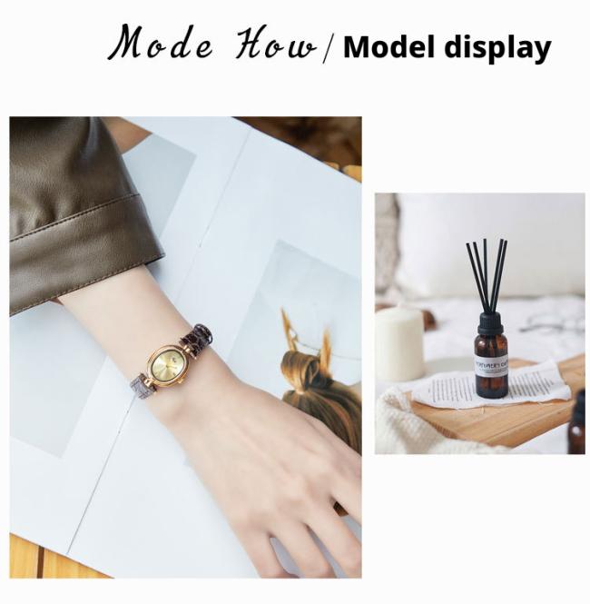 Vintage Sun Texture Round Gold Dial Women Quartz Watch Soft Black Leather Strap Slim Elegant Business Wristwatch Ladies Luxury Daily Jewelry Watch