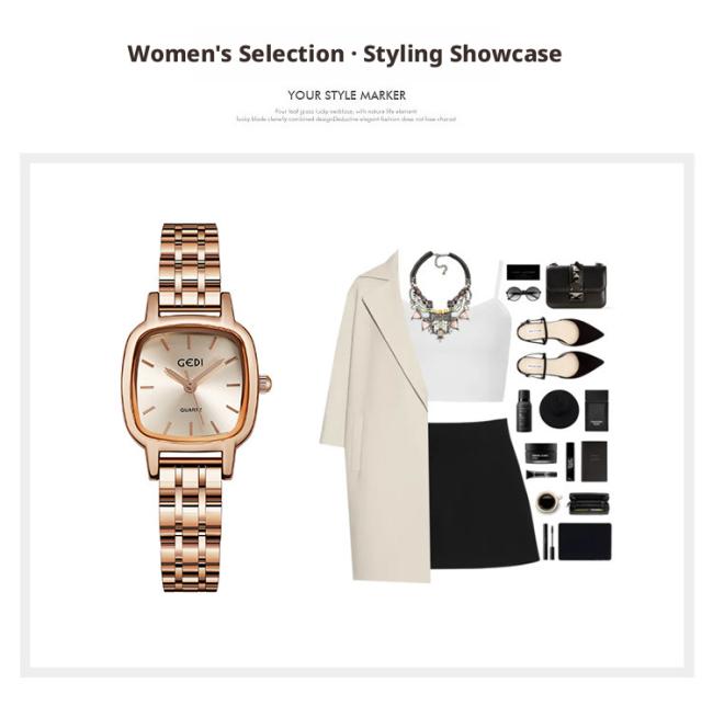 Vintage Square Stainless Steel Women Watch Thin Metal Bracelet Band Elegant Business Ladies Quartz Wrist Watch 3 Color Dials