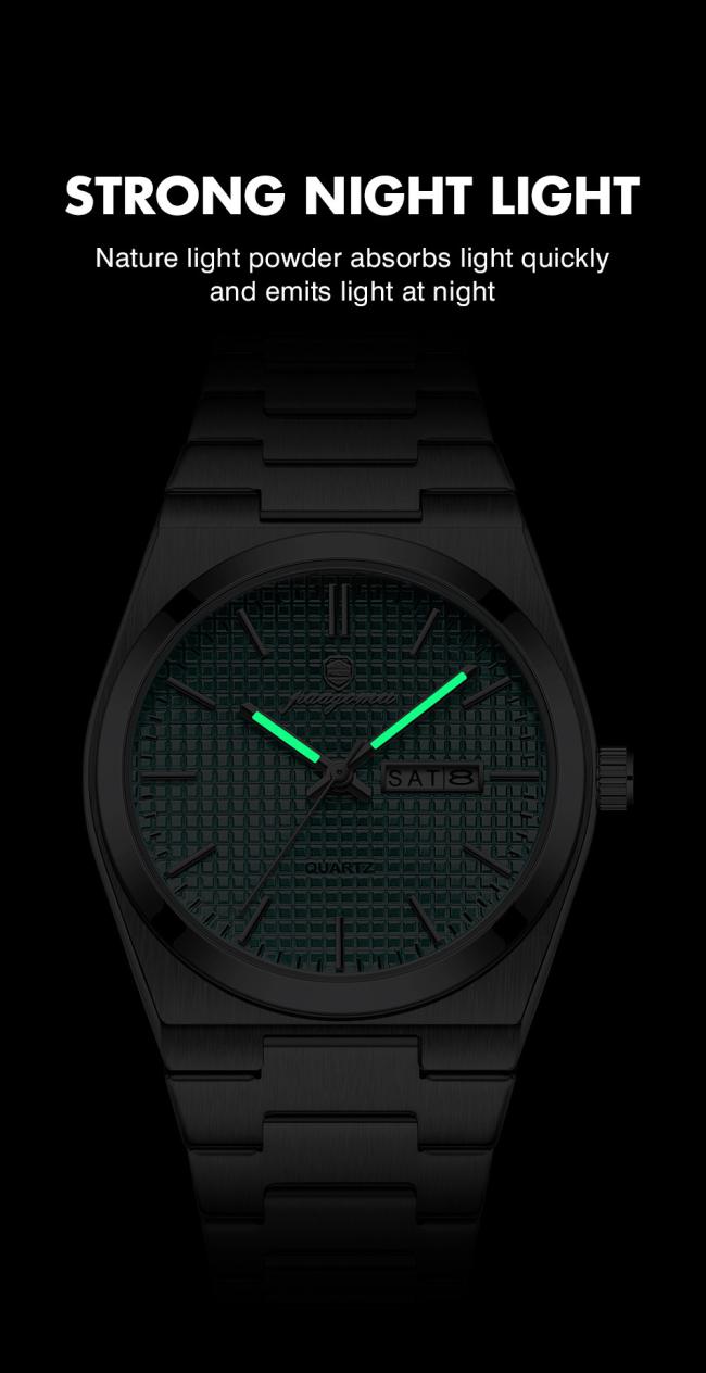38mm Ultra Thin Stainless Steel Business Watch Men Luxury Waterproof Quartz Wristwatch