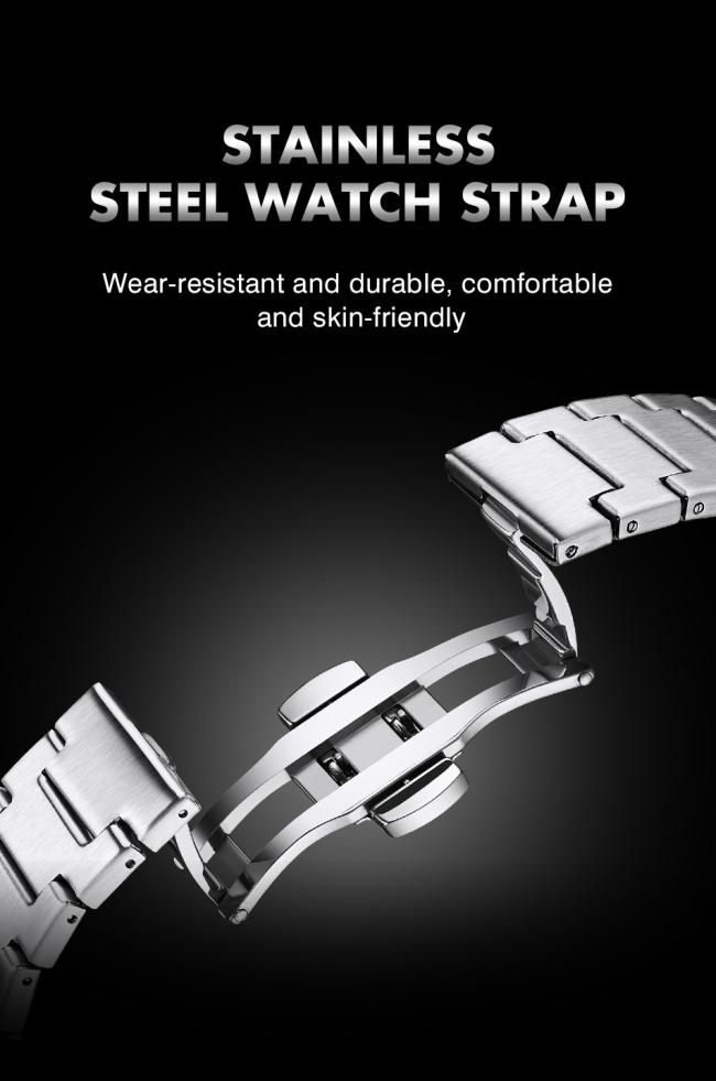 38mm Ultra Thin Stainless Steel Business Watch Men Luxury Waterproof Quartz Wristwatch