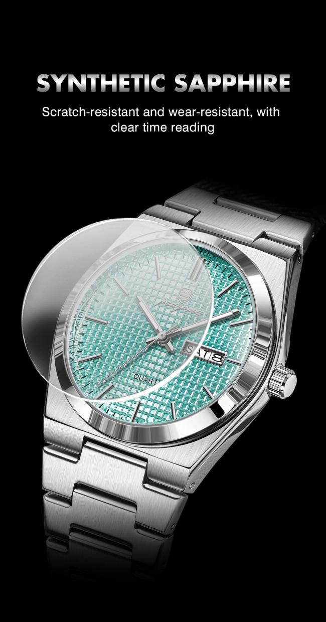 38mm Ultra Thin Stainless Steel Business Watch Men Luxury Waterproof Quartz Wristwatch