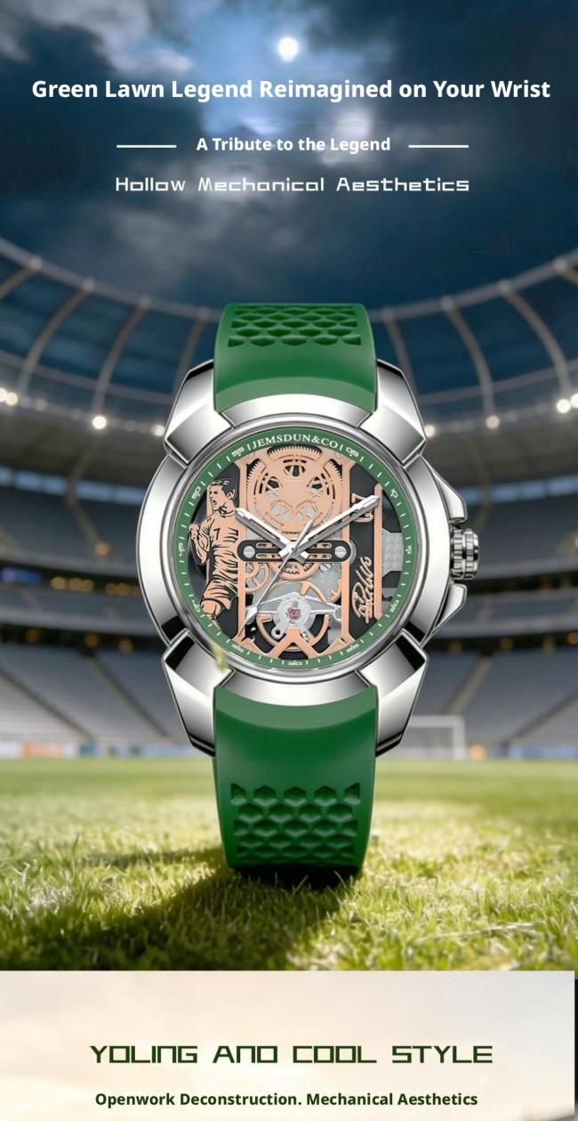 Tonneau Hollow Skeleton Automatic Mechanical Watch Men, 3 Colors Silicone Strap Luminous Waterproof Futuristic Barrel Sports Wrist Watch