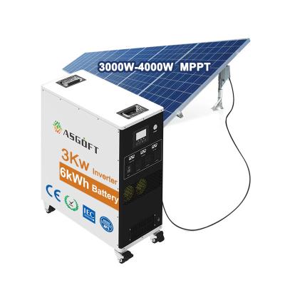China Gerador de estação de energia solar de 3000W 86kg 0C~55C Temperatura de carga à venda