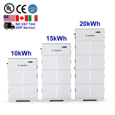 China Solar Energy Storage Home 10kWh 15kWh 20kWh High Voltage Stacked LiFePO4 Battery for sale