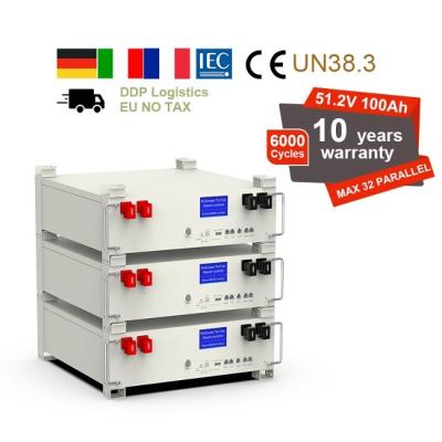 China 48V 5kWh 100Ah LiFePO4 Pack Battery Stacked Lithium Ion Energy Storage Battery for sale