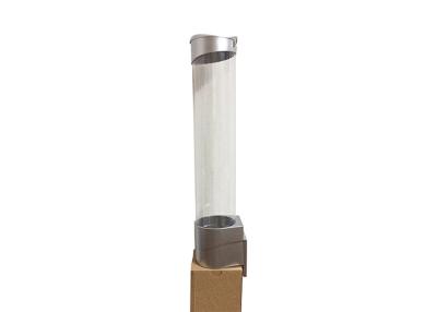 China Aspecto elegante simple durable de plata del dispensador del soporte de vaso del plástico/del papel en venta