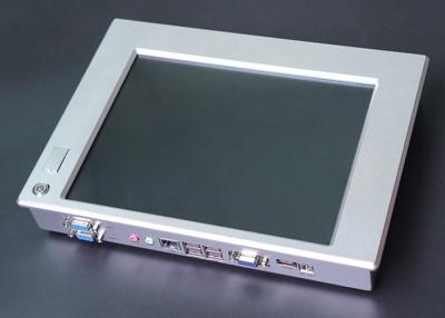 China Cor áspera da prata do tela táctil de Windows Embedded do PC do painel de toque do porta usb dianteiro à venda