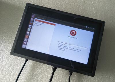 China Polegada entrada VGA Ubuntu da exposição 7 do écran sensível do monitor do brilho alto de HDMI compatível à venda
