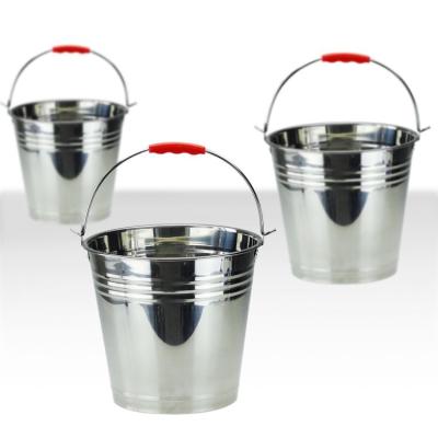 China 7 litre - 20 litre Stainless Steel Water Bucket 0.4mm Thickness strong and immune to rust for sale
