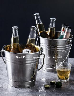 China 2.5L Bucket & cooler & holder type stainless steel mini ice bucket cheap steel ice bucket wine ice bucket for sale