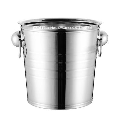 China 3L Cookware stainless steel champagne bucket ice bucket multi-purpose water bucket wine cooler for sale