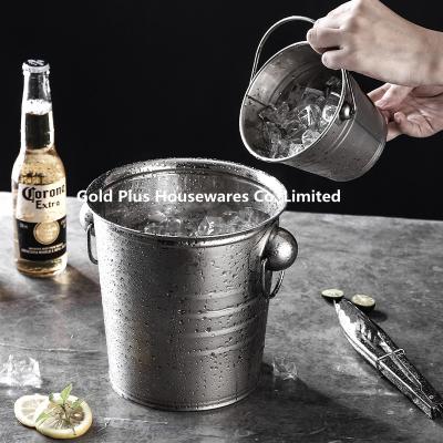 China 11L Portable Stainless Steel Water Bucket Beverage Ice Wine Container for sale