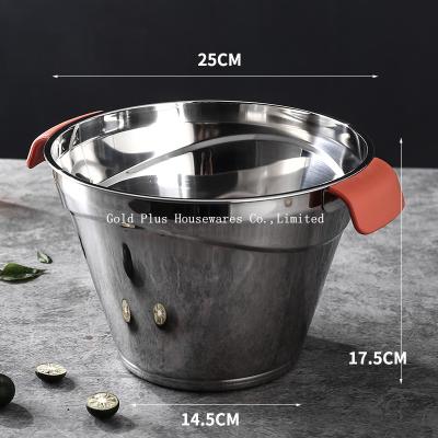 China Champagne Tin Ice 0.06cbm Stainless Steel Water Bucket For Outdoor for sale