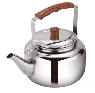 China Natural Color 2L Stainless Steel Whistling Kettle Home And Camping Metal Tea Pots for sale