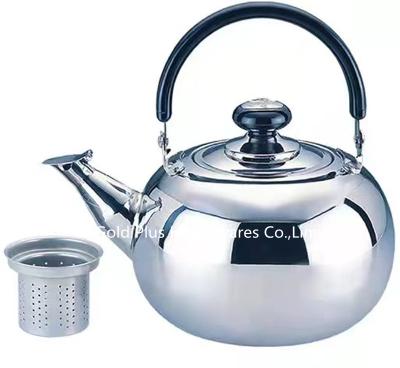 China Drinkware Natural Color Stainless Steel Whistling Kettle 16cm Home Water Boiler for sale