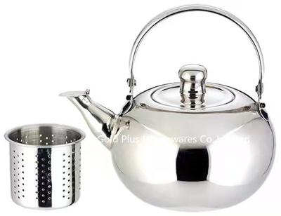 China Custom Polishing Stove Top Stainless Steel Whistling Kettle 22cm Kichen Metal Tea Pot for sale