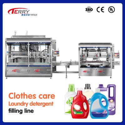 China Máquina de llenado de detergente de 12 cabezas para la producción de ablandadores 1000ml-2000ml en venta