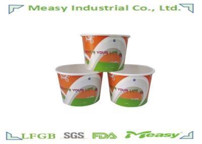 Chine Le double PE a rayé les tasses de papier de crème glacée pour le scoop/soupe/salade de fruits à vendre