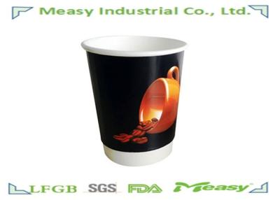 China 8OZ , 300CC , Personalized Printed Coffee Paper Cups Good Insulation Black for sale