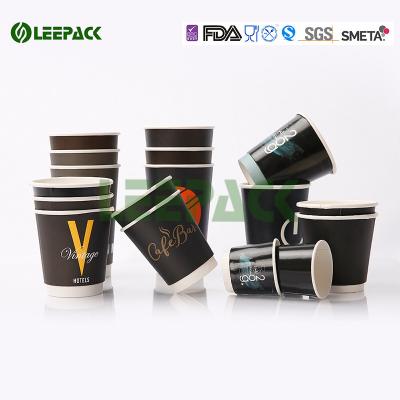 China Personalized Disposable Paper Cups , Single Wall / Double Wall Ripple Coffee Cup for sale