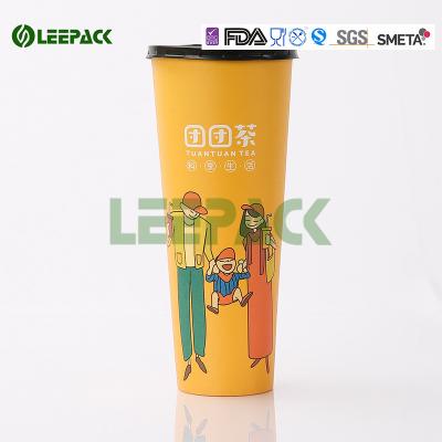 Chine les tasses 600ml de papier jetables de grande taille ont intégré/épousant les tasses jetables intéressantes à vendre