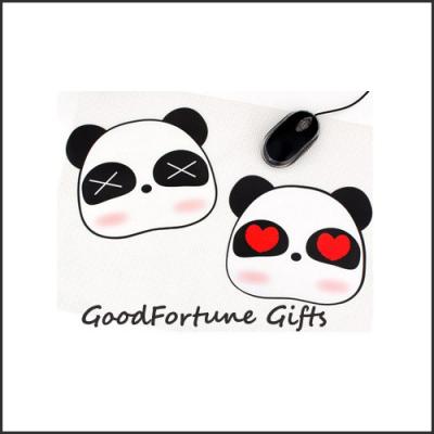 China customed printed logo hot sale cartoon panda Eco pvc foam mouse wrist rest pad mats gift for sale