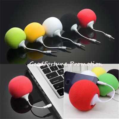 China promotional portable ball shape mobile Mp4/mp3 iphone computer 3.5mm speaker audio sound for sale
