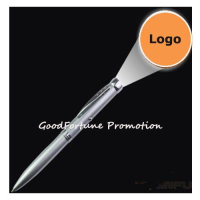 China promotion printed logo projection metal twist ballpoint pen customed gift for sale