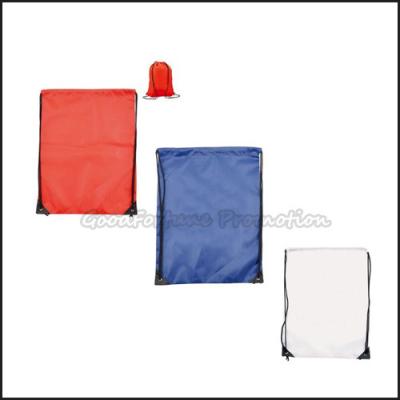 China Hot Sale Eco Portable promotional Nylon drawstring backpack travel camp bag printed logo for sale