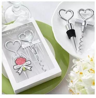 China Promotioal Wedding Gift stainless steel bottle opener corkscrew stopper for sale